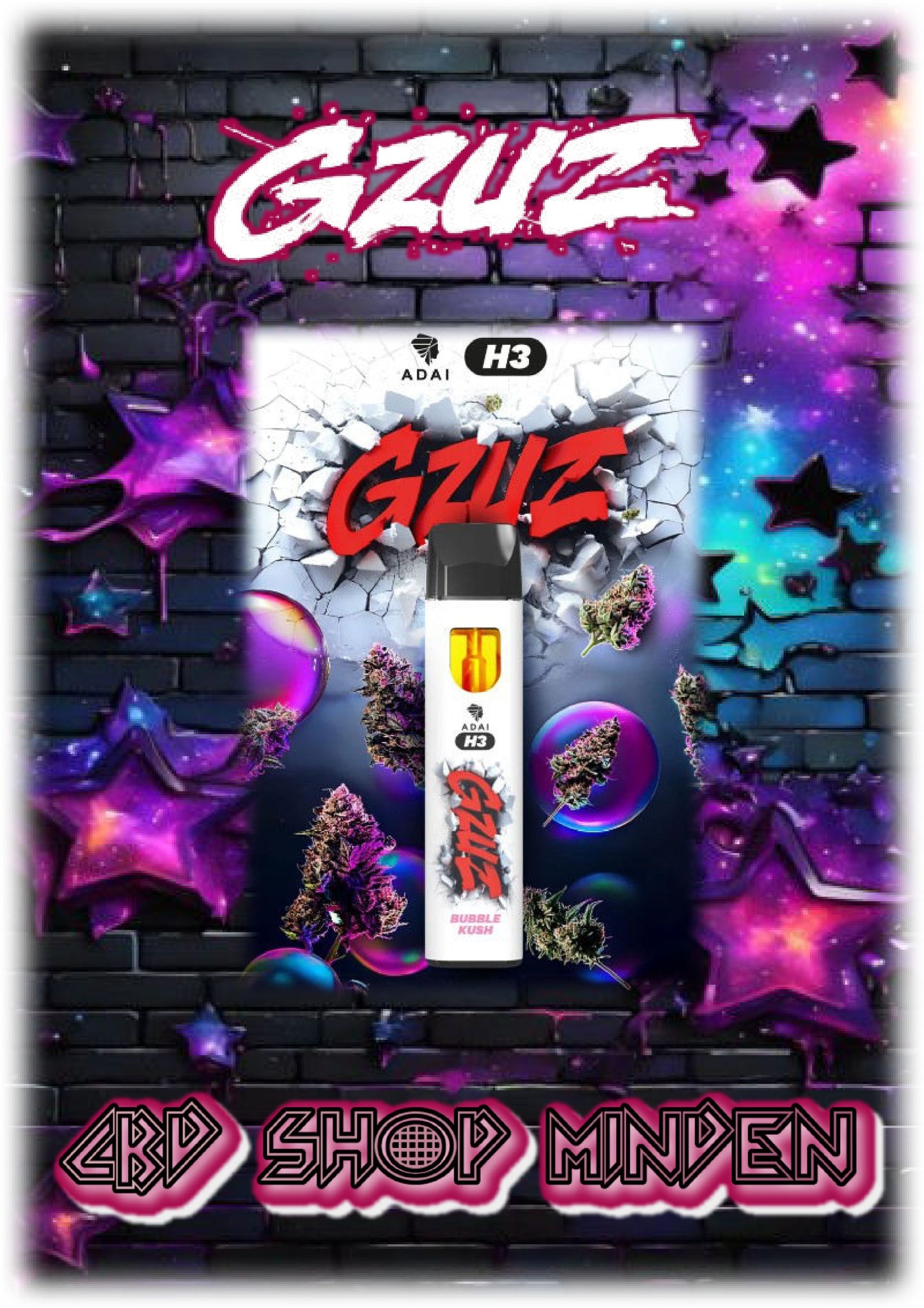 Bubble Kush-GZUZ H3 Superior Blend Vape V2 - 1ml