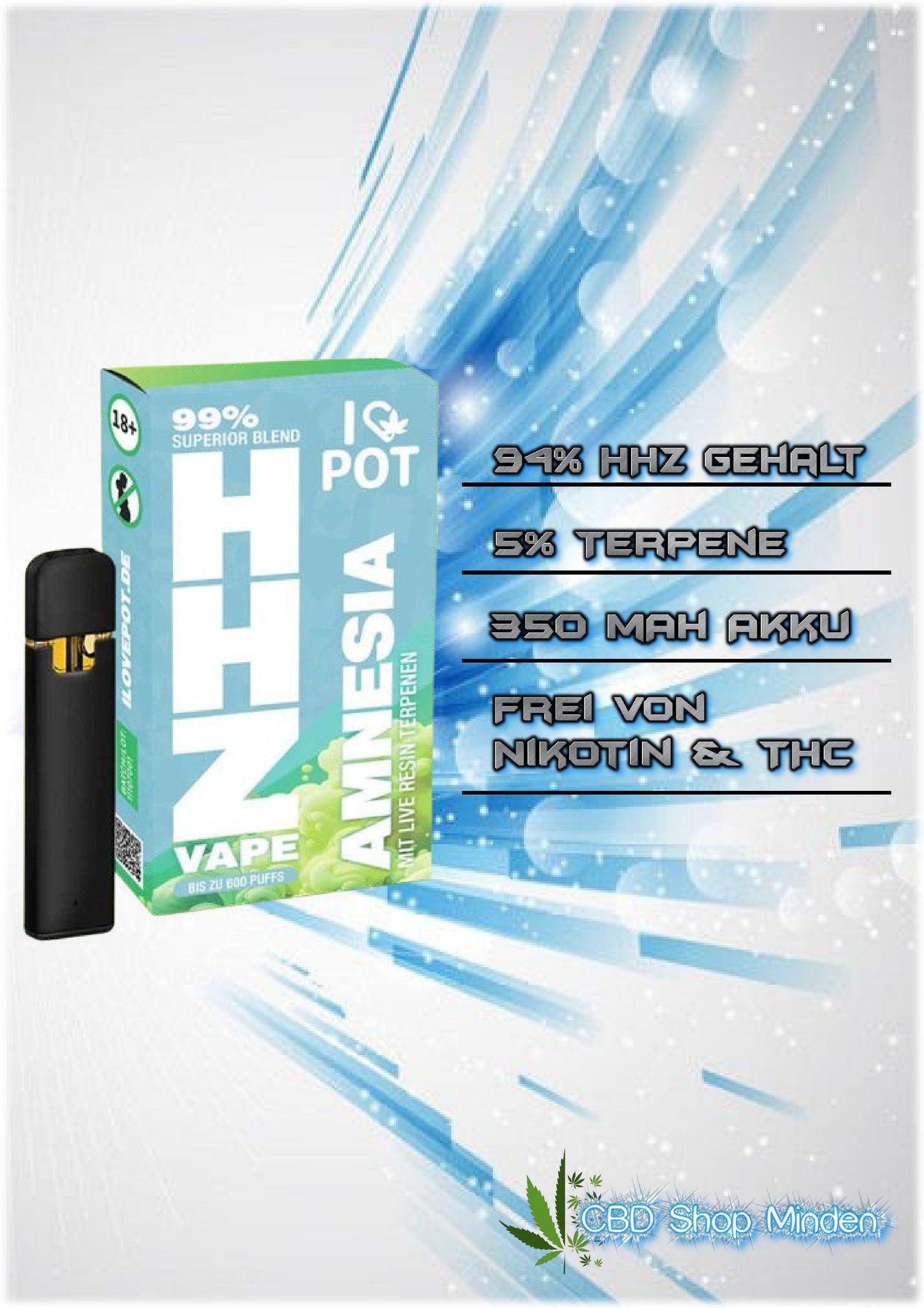 Amnesia - I Love Pot | HHZ Vape | 99% Superior Blend