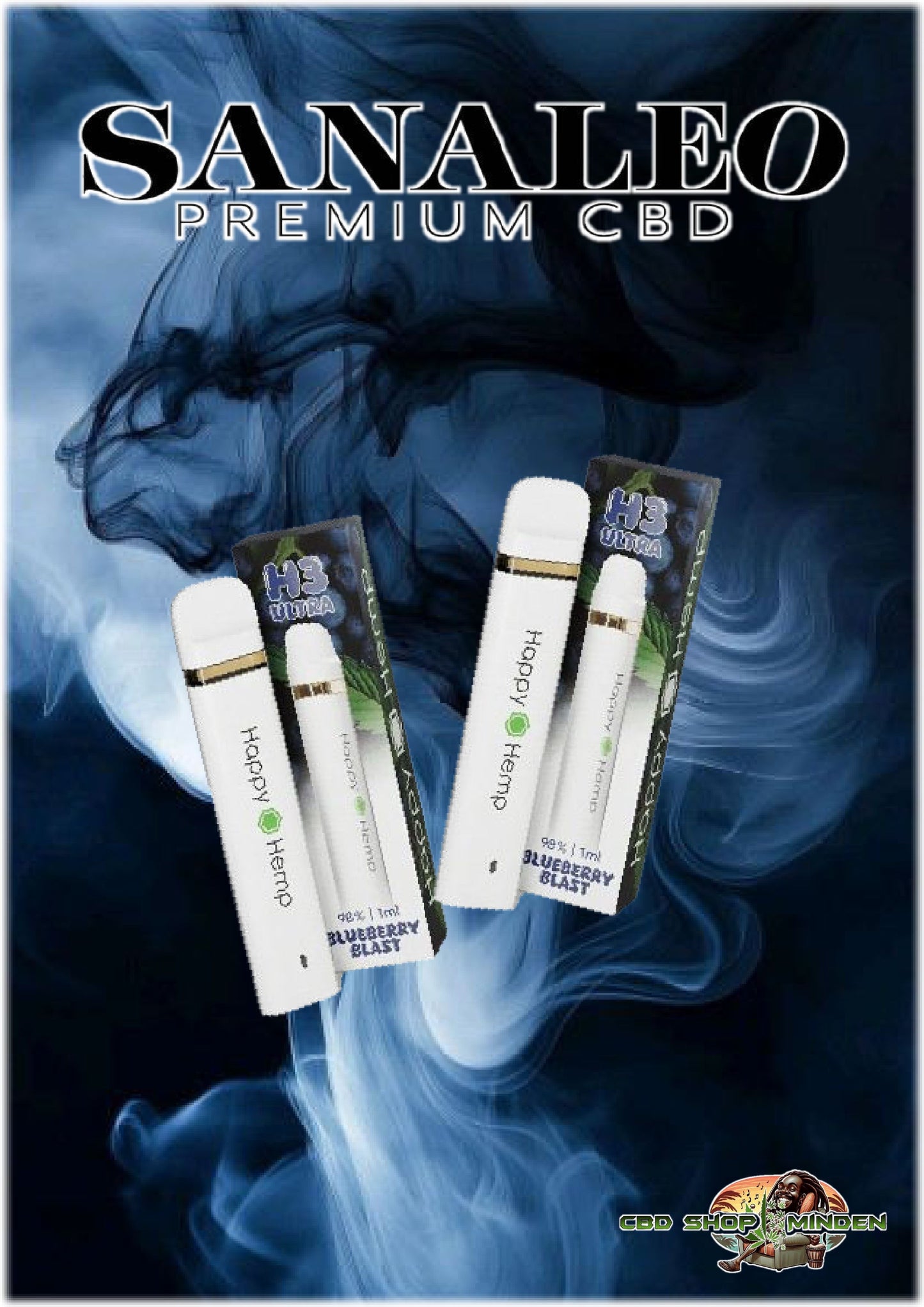 Blueberry Blast Happy Hemp H3 Ultra Vape