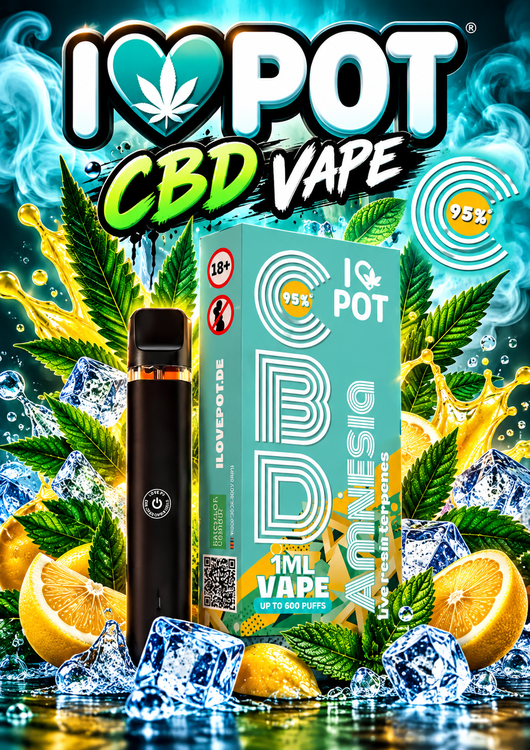 Amnesia | ILovePot CBD Vape 1ml