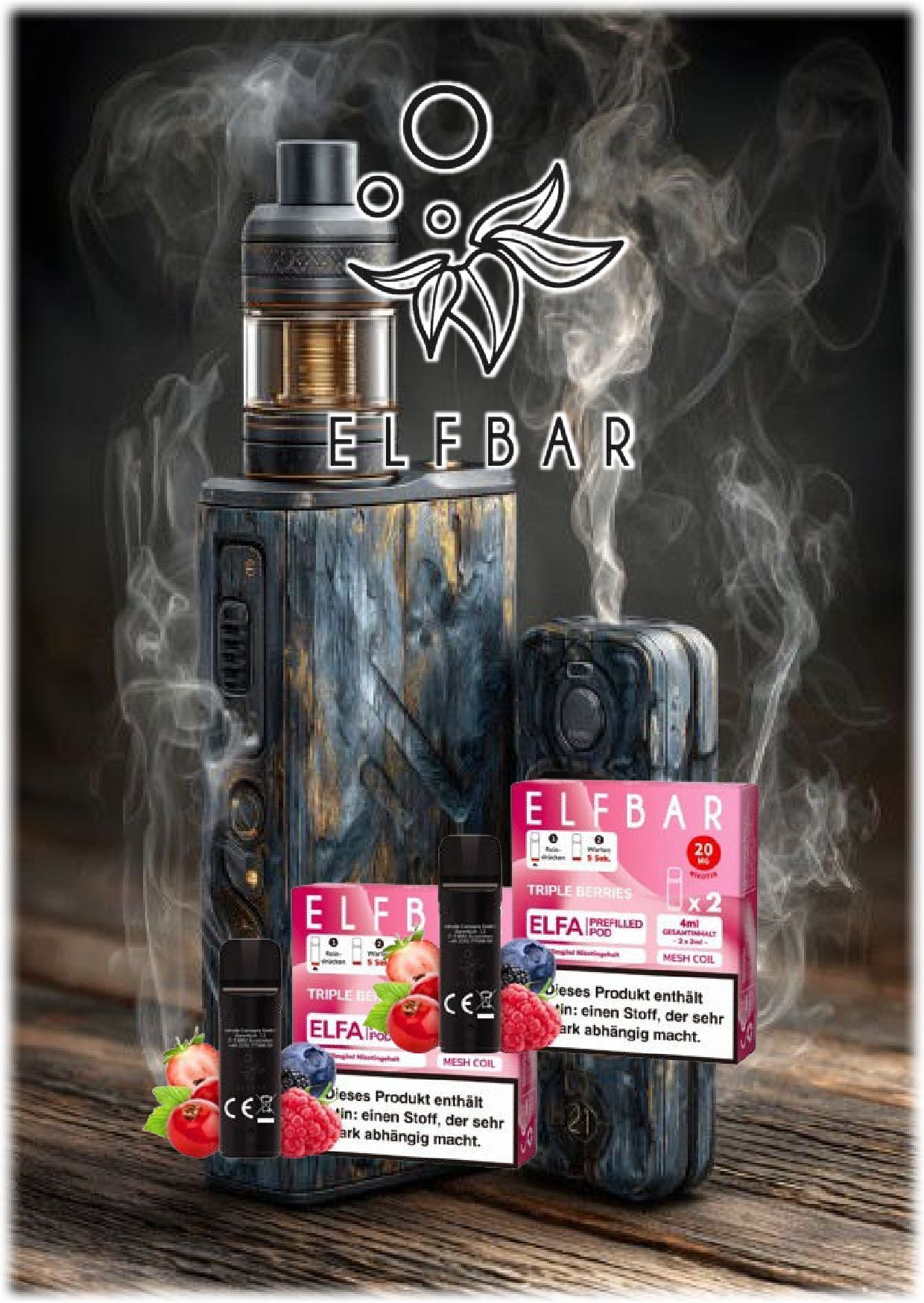 Triple Berries - Elfbar Elfa Pod - 20mg - ca. 600 Züge - 2er Set