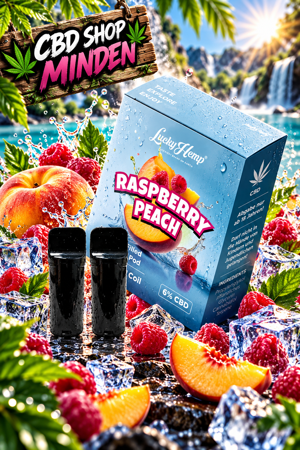 CBD Pod Raspberry Peach