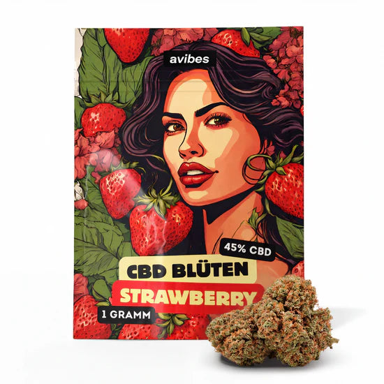 Strawberry | avibes® CBD Blüten | 45% CBD