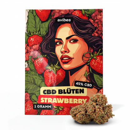 Strawberry | avibes® CBD Blüten | 45% CBD
