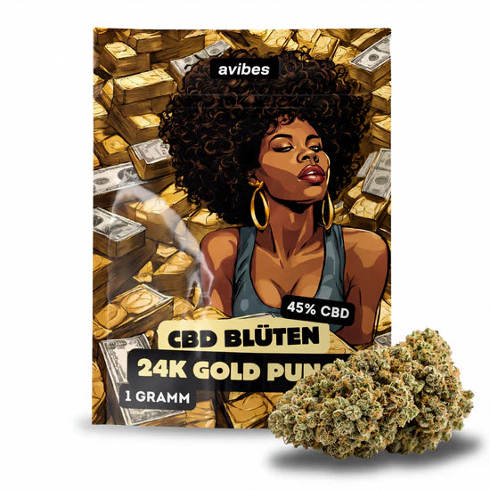 24k Gold Punch | avibes® CBD Blüten | 45% CBD