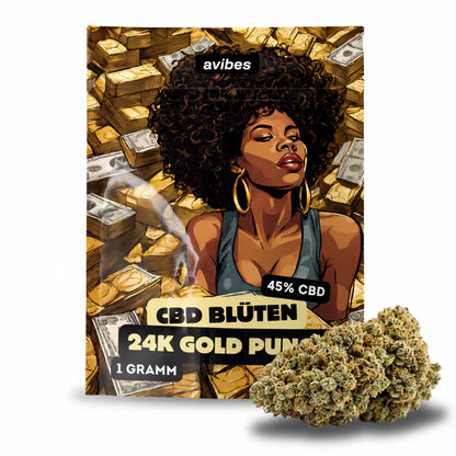 24k Gold Punch | avibes® CBD Blüten | 45% CBD
