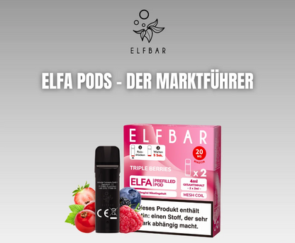 Triple Berries - Elfbar Elfa Pod - 20mg - ca. 600 Züge - 2er Set